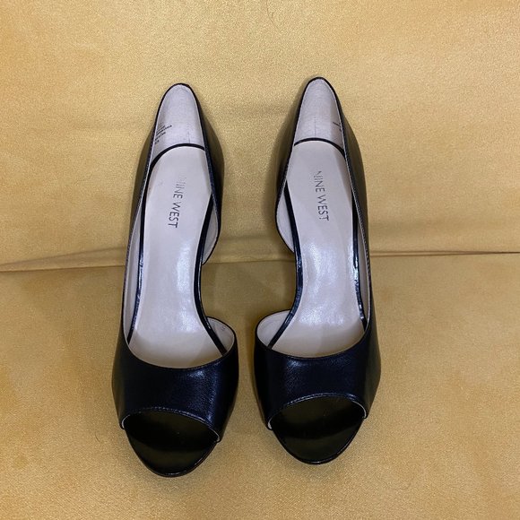 NWT Black Nine West Peep Toe Pumps - Picture 3 of 4